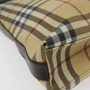 BURBERRY Nova Check Shoulder Bag PVC Beige Auth 116514-16