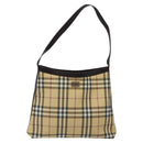 BURBERRY Nova Check Shoulder Bag PVC Beige Auth 116514-13