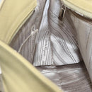 Salvatore Ferragamo Gancini Hand Bag Leather 2way Gold Yellow Auth 116515-22