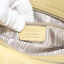 Salvatore Ferragamo Gancini Hand Bag Leather 2way Gold Yellow Auth 116515-12