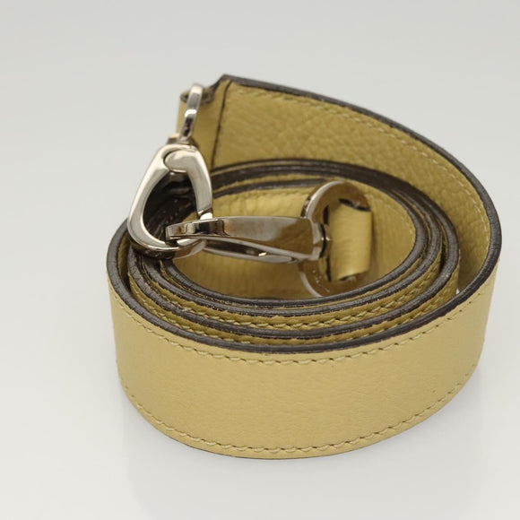 Salvatore Ferragamo Gancini Hand Bag Leather 2way Gold Yellow Auth 116515