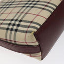 BURBERRY Nova Check Shoulder Bag Canvas Beige Auth 116522-16