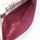 BURBERRY Nova Check Shoulder Bag Canvas Beige Auth 116522-21