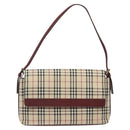 BURBERRY Nova Check Shoulder Bag Canvas Beige Auth 116522-13