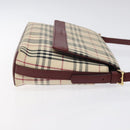 BURBERRY Nova Check Shoulder Bag Canvas Beige Auth 116522-3