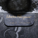 Salvatore Ferragamo Gancini Chain Shoulder Bag Patent leather Black Auth 116524-12