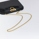 Salvatore Ferragamo Gancini Chain Shoulder Bag Patent leather Black Auth 116524-7