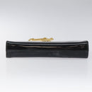 Salvatore Ferragamo Gancini Chain Shoulder Bag Patent leather Black Auth 116524-5