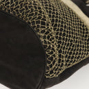 CHANEL Camelia Tote Bag Canvas Black CC Auth 116525-16