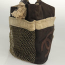 CHANEL Camelia Tote Bag Canvas Black CC Auth 116525-4