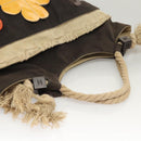 CHANEL Camelia Tote Bag Canvas Black CC Auth 116525-6