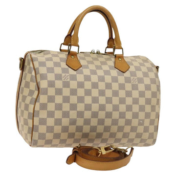 LOUIS VUITTON Damier Azur Speedy Bandouliere 30 Hand Bag 2way N41052 Auth 116527
