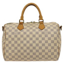 LOUIS VUITTON Damier Azur Speedy Bandouliere 30 Hand Bag 2way N41052 Auth 116527-13
