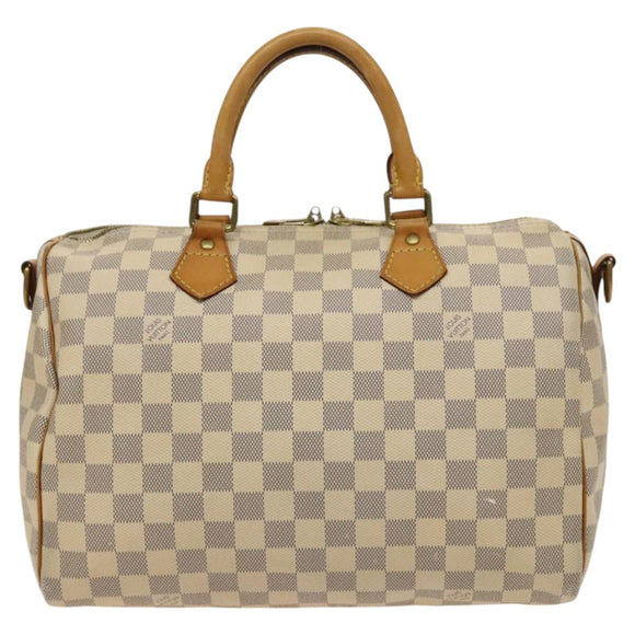 LOUIS VUITTON Damier Azur Speedy Bandouliere 30 Hand Bag 2way N41052 Auth 116527