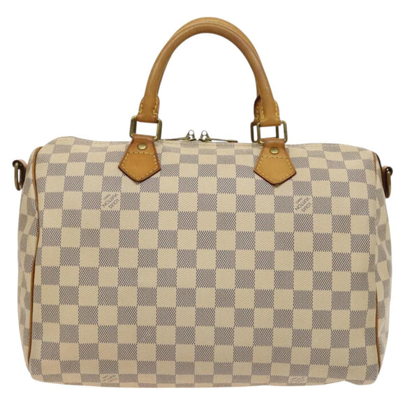 LOUIS VUITTON Damier Azur Speedy Bandouliere 30 Hand Bag 2way N41052 Auth 116527