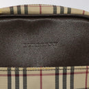 BURBERRY Nova Check Shoulder Bag Canvas Beige Silver Auth 116540-17