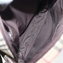 BURBERRY Nova Check Shoulder Bag Canvas Beige Silver Auth 116540-12