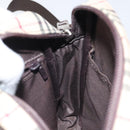 BURBERRY Nova Check Shoulder Bag Canvas Beige Silver Auth 116540-18