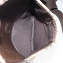 BURBERRY Nova Check Shoulder Bag Canvas Beige Silver Auth 116540-22