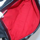 Burberrys Nova Check Blue Label Shoulder Bag Wool Khaki Silver Auth 116541-11