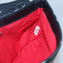 Burberrys Nova Check Blue Label Shoulder Bag Wool Khaki Silver Auth 116541-17