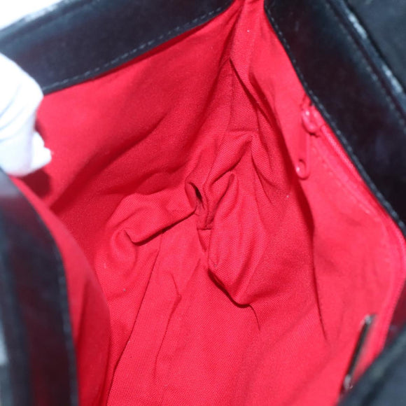 Burberrys Nova Check Blue Label Shoulder Bag Wool Khaki Silver Auth 116541