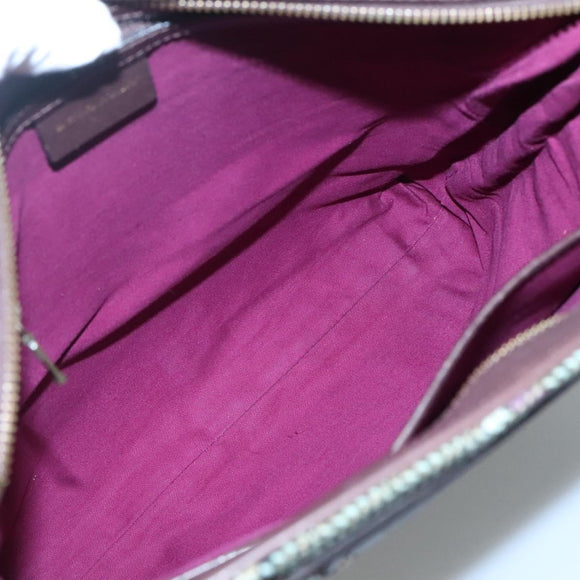 BURBERRY Nova Check Tote Bag Wool Green Gold Auth 116544