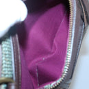 BURBERRY Nova Check Tote Bag Wool Green Gold Auth 116544-22