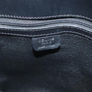 CELINE Macadam Canvas Shoulder Bag PVC Leather Black Gold Auth 116559-17
