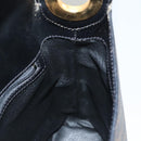 CELINE Macadam Canvas Shoulder Bag PVC Leather Black Gold Auth 116559-18