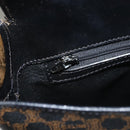 CELINE Macadam Canvas Shoulder Bag PVC Leather Black Gold Auth 116559-20