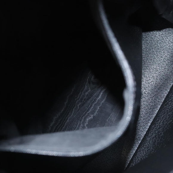 CELINE Macadam Canvas Shoulder Bag PVC Leather Black Gold Auth 116559