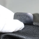 CELINE Macadam Canvas Shoulder Bag PVC Leather Black Gold Auth 116559-12