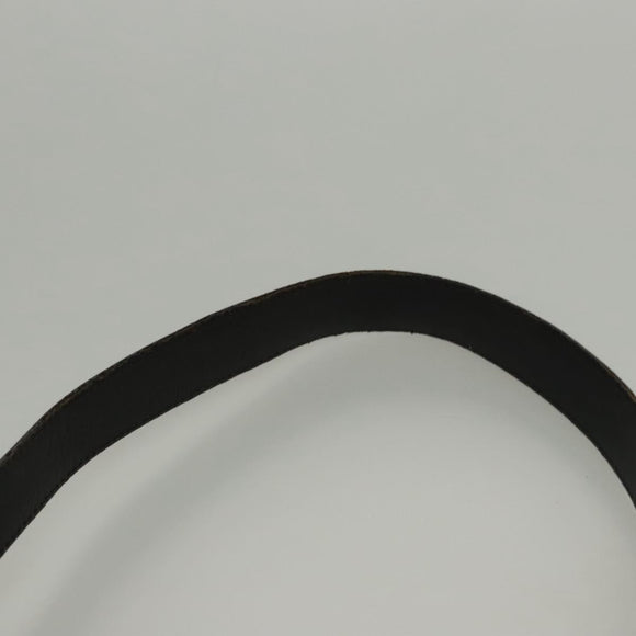 CELINE Macadam Canvas Shoulder Bag PVC Leather Black Gold Auth 116559