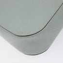 Salvatore Ferragamo Gancini Shoulder Bag Leather Light Blue Silver Auth 116561-14