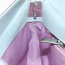 Salvatore Ferragamo Gancini Shoulder Bag Leather Light Blue Silver Auth 116561-18