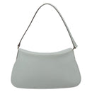Salvatore Ferragamo Gancini Shoulder Bag Leather Light Blue Silver Auth 116561-2