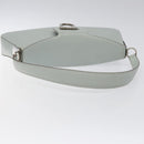 Salvatore Ferragamo Gancini Shoulder Bag Leather Light Blue Silver Auth 116561-7