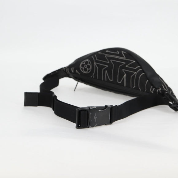LOUIS VUITTON LV Snow Discovery Bum Bag PM Bag Nylon Black M21427 Auth 116570SM