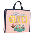 GUCCI GG Supreme Children's Hand Bag PVC Pink Silver 605614 Auth 116571AM-1