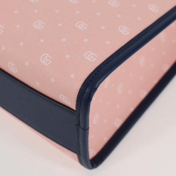 GUCCI GG Supreme Children's Hand Bag PVC Pink Silver 605614 Auth 116571AM