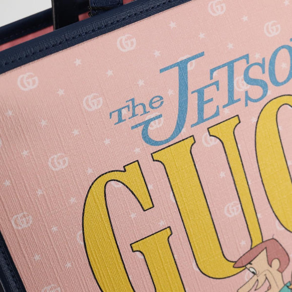 GUCCI GG Supreme Children's Hand Bag PVC Pink Silver 605614 Auth 116571AM