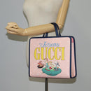 GUCCI GG Supreme Children's Hand Bag PVC Pink Silver 605614 Auth 116571AM-26