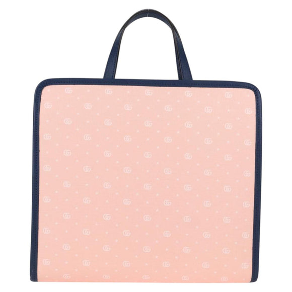 GUCCI GG Supreme Children's Hand Bag PVC Pink Silver 605614 Auth 116571AM