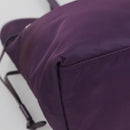 PRADA Tote Bag Nylon Purple Silver Auth 116590-14