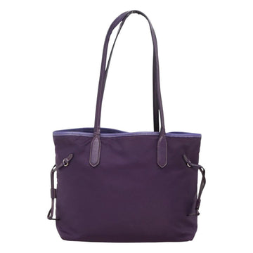 PRADA Tote Bag Nylon Purple Silver Auth 116590 - 0