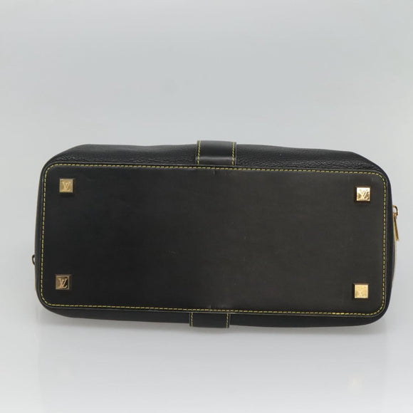 LOUIS VUITTON Suhari Angenu PM Hand Bag Leather Black M91805 LV Auth 116592