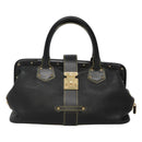 LOUIS VUITTON Suhari Angenu PM Hand Bag Leather Black M91805 LV Auth 116592-13