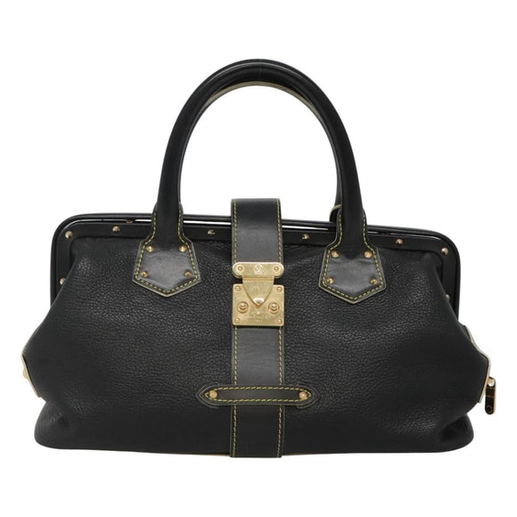 LOUIS VUITTON Suhari Angenu PM Hand Bag Leather Black M91805 LV Auth 116592