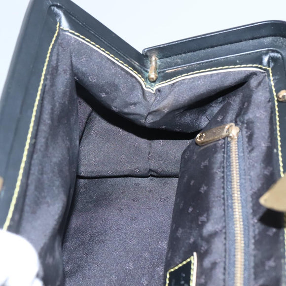 LOUIS VUITTON Suhari Angenu PM Hand Bag Leather Black M91805 LV Auth 116592